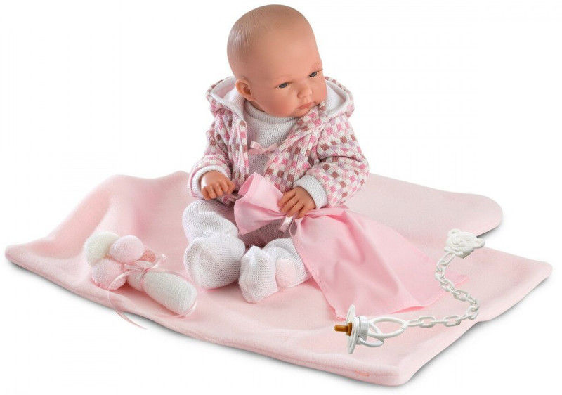 Кукла младенец в розовом, 35 см  